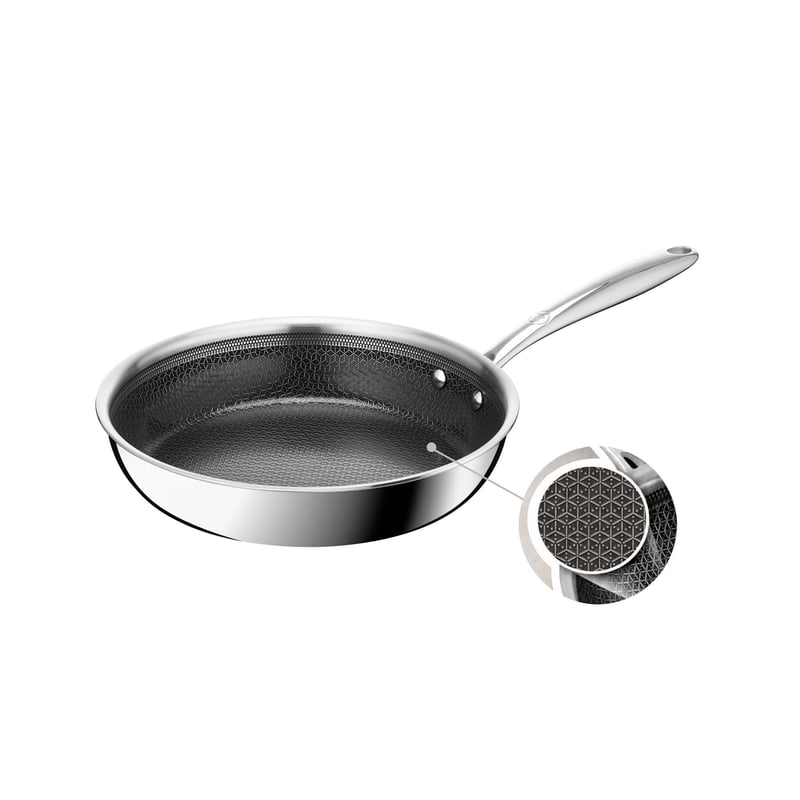 Tigaie ceramică Tefal Master Mesh E5330404, 24 cm, tehnologie HybridMesh, suprafață rezistentă la zgârieturi, formă adâncă, compatibilă cu toate sursele de căldură, oțel inoxidabil