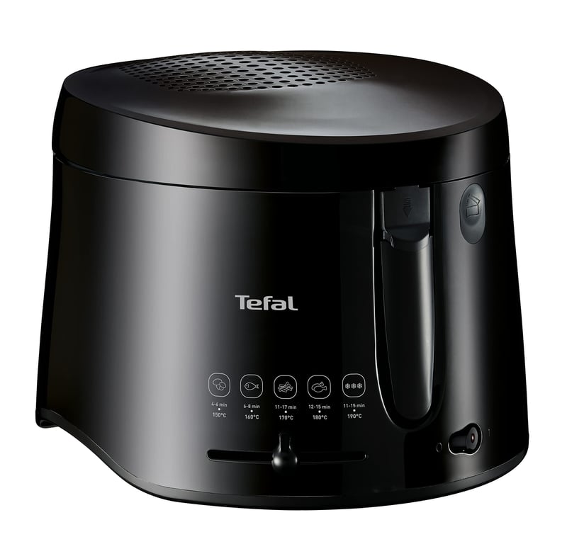 Friteuză Tefal Maxi Fry FF1078 - Tehnologie Cool Wall, capacitate 1,2 kg, mâner pliabil, termostat 150-190°C, negru