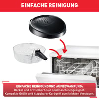 Friteuză Tefal Maxi Fry FF1078 - Tehnologie Cool Wall, capacitate 1,2 kg, mâner pliabil, termostat 150-190°C, negru 7