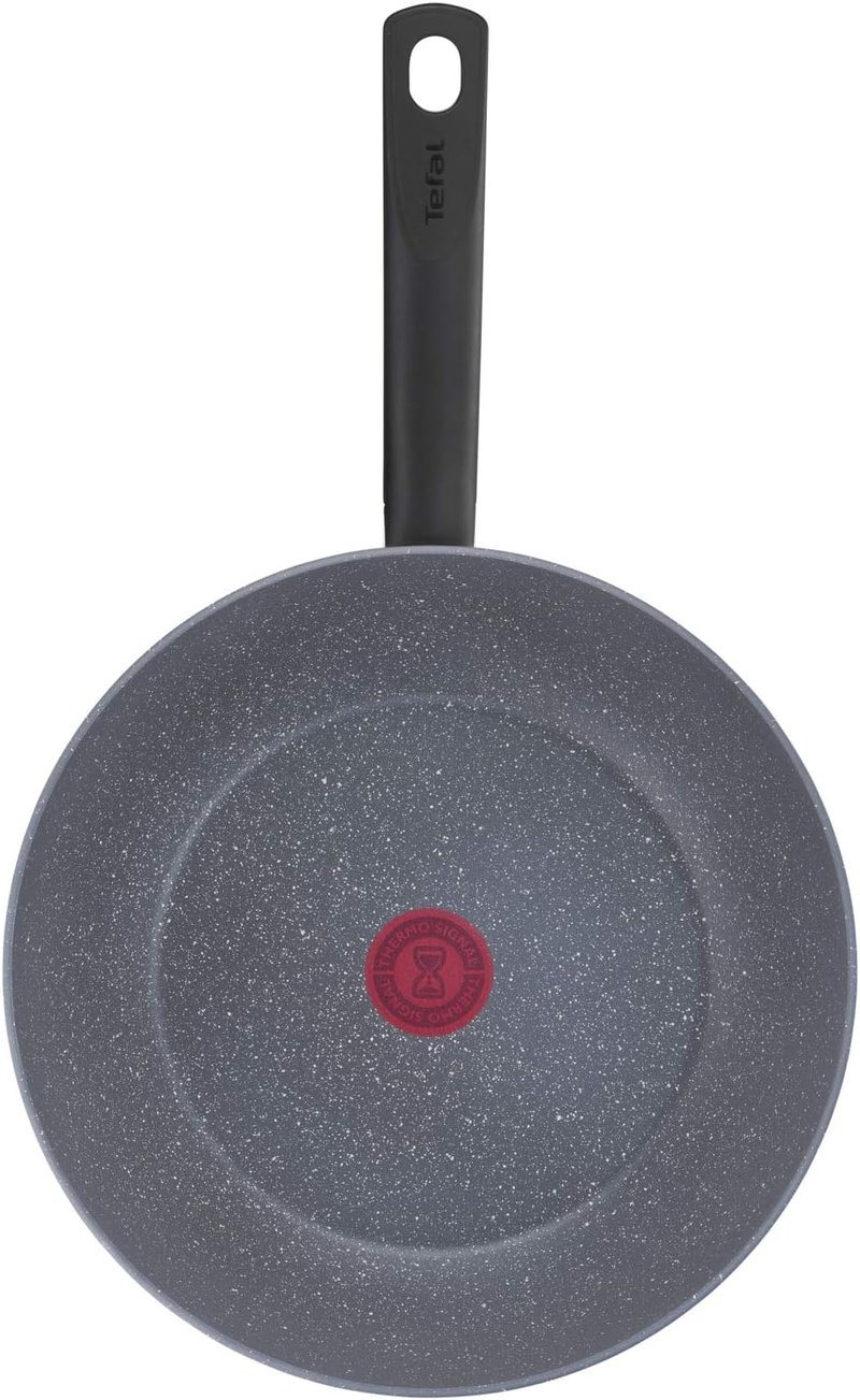 Tefal Natural ON 28 cm-es wok serpenyő, ásványi bevonattal, indukciós aljjal