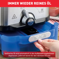 Tefal Oleoclean Pro félprofesszionális olajsütő 3,5 L, 2300 W, rozsdamentes acél, olajszűrő, kivehető tartály, időzítő, mosogatógépben mosható 4