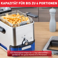 Tefal Oleoclean Pro félprofesszionális olajsütő 3,5 L, 2300 W, rozsdamentes acél, olajszűrő, kivehető tartály, időzítő, mosogatógépben mosható 3