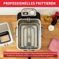 Tefal Oleoclean Pro félprofesszionális olajsütő 3,5 L, 2300 W, rozsdamentes acél, olajszűrő, kivehető tartály, időzítő, mosogatógépben mosható 6