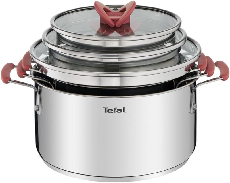 Tefal Optispace 3 részes edénykészlet 18/20/24 cm indukciós főzőlaphoz rozsdamentes
