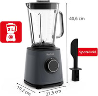 Tefal PerfectMix Essential BL771BF0 1200W Turmixgép Üveg Kancsóval Szürke 2