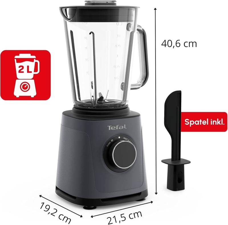 Tefal PerfectMix Essential BL771BF0 1200W Turmixgép Üveg Kancsóval Szürke