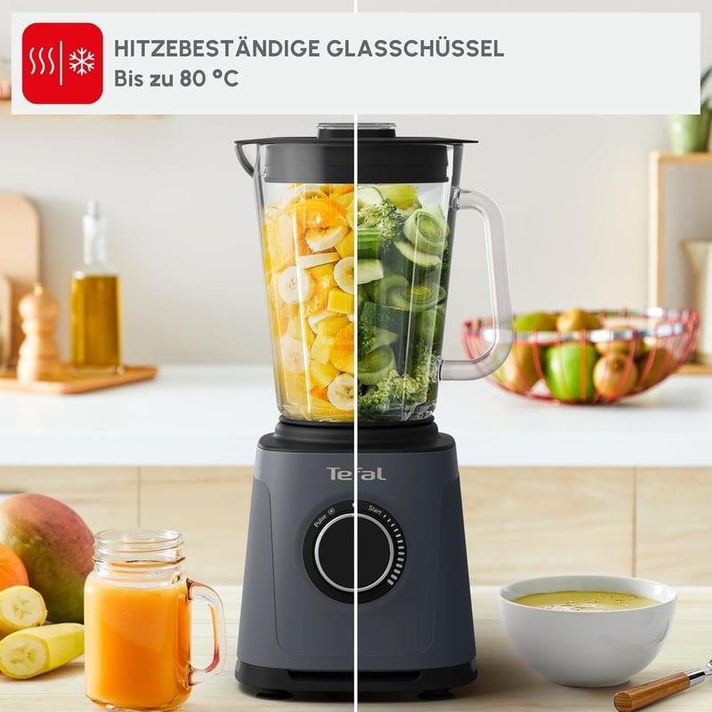 Tefal PerfectMix Essential BL771BF0 1200W Turmixgép Üveg Kancsóval Szürke