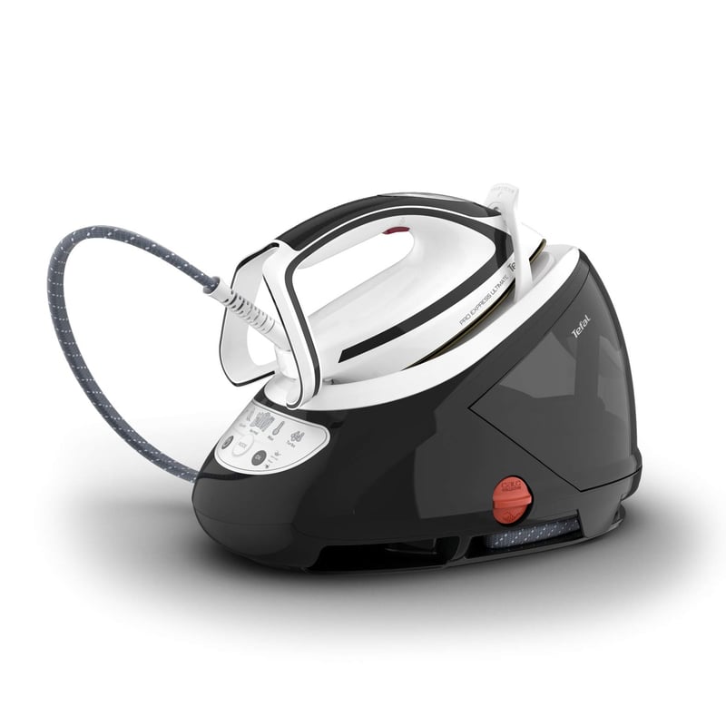 Parná stanica Tefal Pro Express Ultimate GV9550, tlak 8 barov, parný ráz 520 g/min, nádržka 1,9 l, čierna/biela