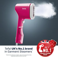 Tefal Pure Pop Slim kézi ruhasteamer 70ml tartállyal, 15 másodperc alatt kész, utazási gőzölő, rózsaszín 2
