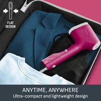Tefal Pure Pop Slim kézi ruhasteamer 70ml tartállyal, 15 másodperc alatt kész, utazási gőzölő, rózsaszín 5