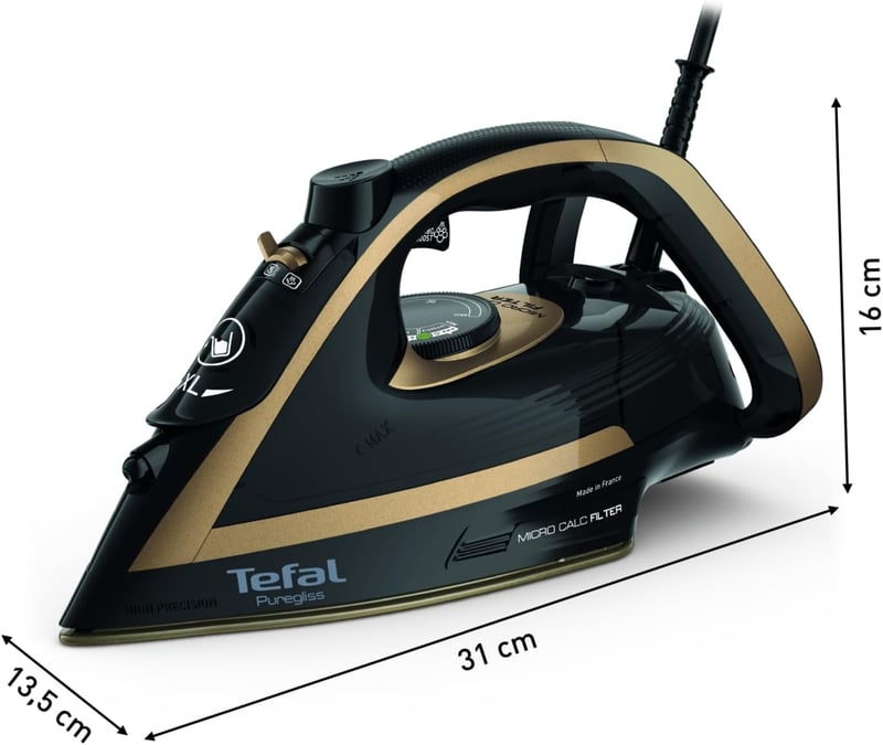 Tefal Puregliss 3000W gőzvasaló Durilium AirGlide talppal, 280g/min gőzlökés