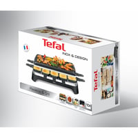 Raclette gril Tefal RE458812 Gourmet 10 pre 10 osôb, stolný gril s nepriľnavým povrchom, funkciou Thermo-Spot, 1350 W, čierna/nehrdzavejúca oceľ 10