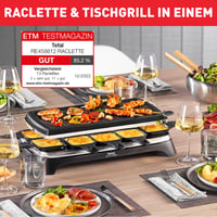 Raclette gril Tefal RE458812 Gourmet 10 pre 10 osôb, stolný gril s nepriľnavým povrchom, funkciou Thermo-Spot, 1350 W, čierna/nehrdzavejúca oceľ 3