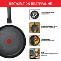 Panvica Tefal Recycled On C2970632 28 cm, 100 % recyklovaný hliník, nepriľnavý povrch, indukcia, vhodná do umývačky riadu, čierna 2