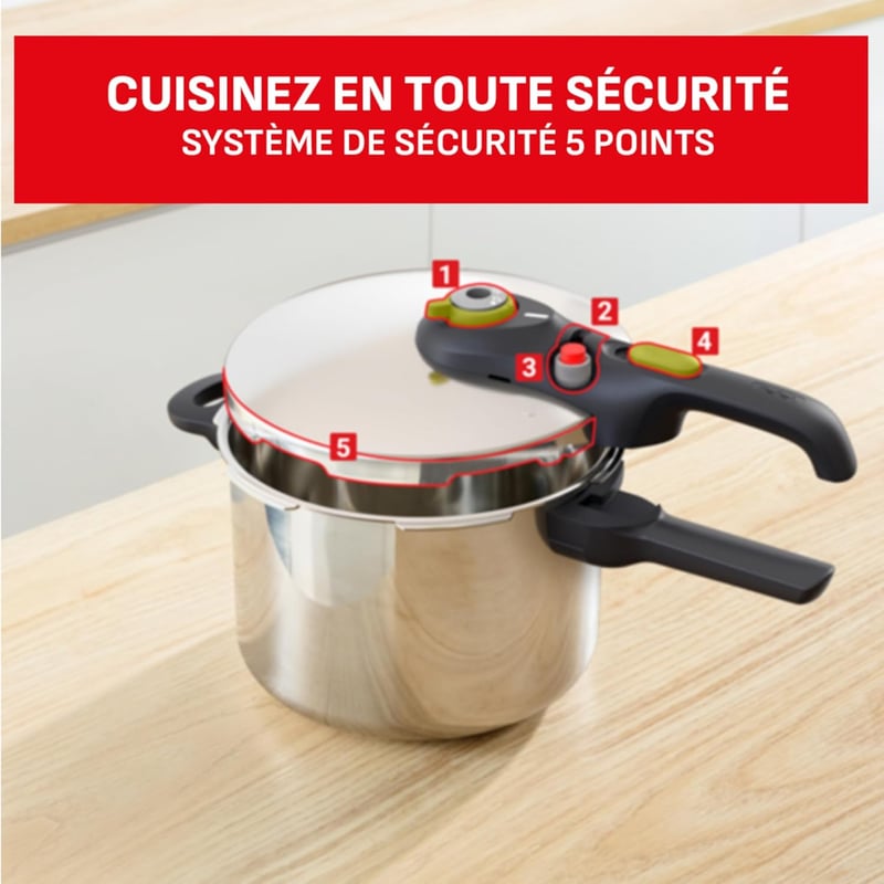 Tefal Secure 5 Neo 6 literes nyomásfőző rozsdamentes acél - Klssisch