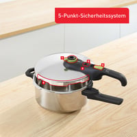 Oală sub presiune Tefal Secure Trendy P2580400, 4 L, Inducție, 2 setări de gătire, Oțel inoxidabil, Compatibilă cu toate sursele de căldură 4