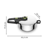 Oală sub presiune Tefal Secure Trendy P2580400, 4 L, Inducție, 2 setări de gătire, Oțel inoxidabil, Compatibilă cu toate sursele de căldură 7