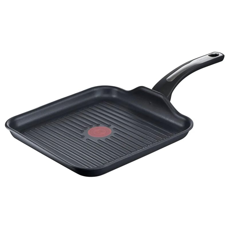 Grilovacia panvica Tefal Selection 26x26 cm, nepriľnavý povrch Titanium, indikátor teploty Thermo-Spot, Advanced Induction, vhodná na všetky typy sporákov