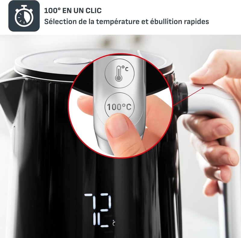 Tefal Smart & Light TT640810 digitális kenyérpirító termosztáttal, 7 fokozat, fekete
