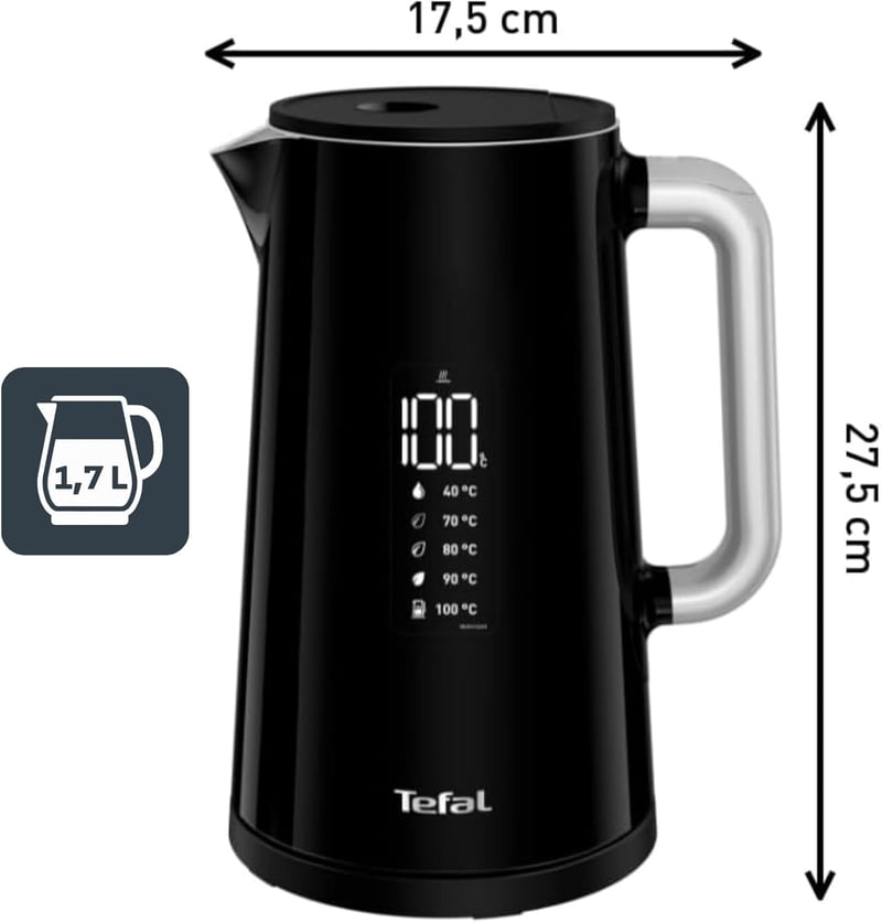Tefal Smart & Light TT640810 digitális kenyérpirító termosztáttal, 7 fokozat, fekete