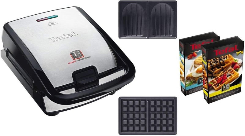 Tefal Snack Collection Grill és Szendvicssütő Expandálható Tapadásmentes Fekete