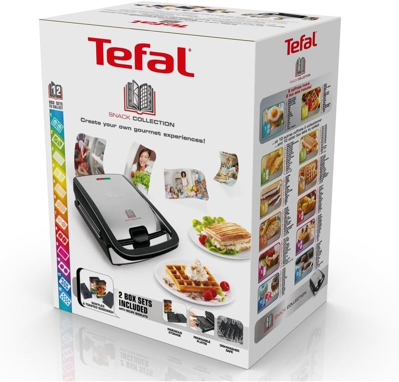 Tefal Snack Collection Grill és Szendvicssütő Expandálható Tapadásmentes Fekete