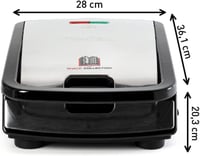 Tefal Snack Collection Grill és Szendvicssütő Expandálható Tapadásmentes Fekete 8