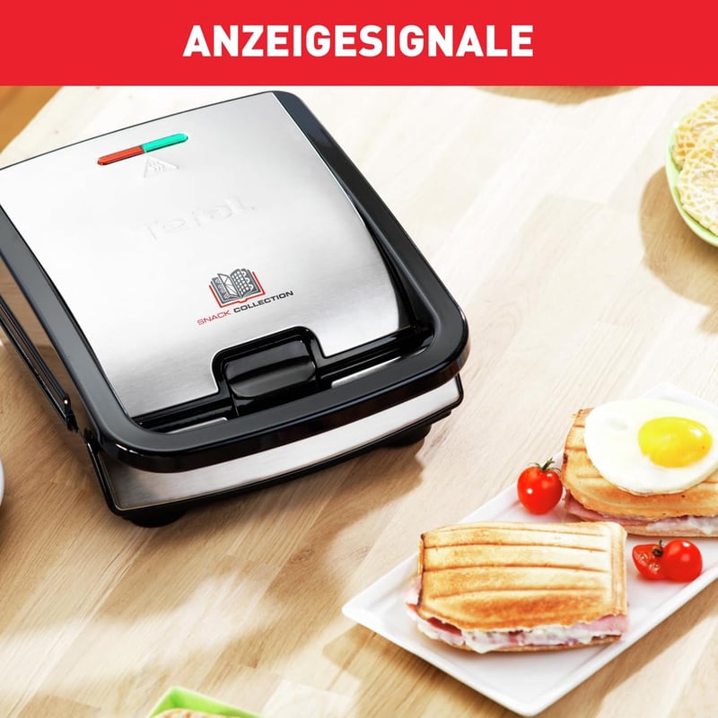 Tefal Snack Collection Grill és Szendvicssütő Expandálható Tapadásmentes Fekete