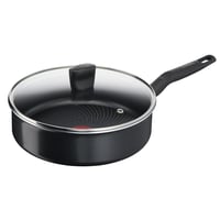 Tigaie Tefal Start'Easy C26732 cu capac 24 cm, inducție, înveliș antiaderent din titan, Thermo-Signal, pentru toate sursele de căldură, aluminiu, negru 1