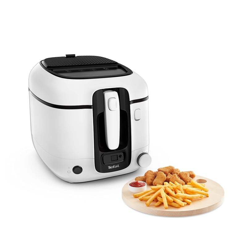 Friteuză Tefal Super Uno FR3140 2,2 litri, cu Temporizator, Componente compatibile cu mașina de spălat vase, Înveliș antiaderent, Filtru de mirosuri, Alb/Negru