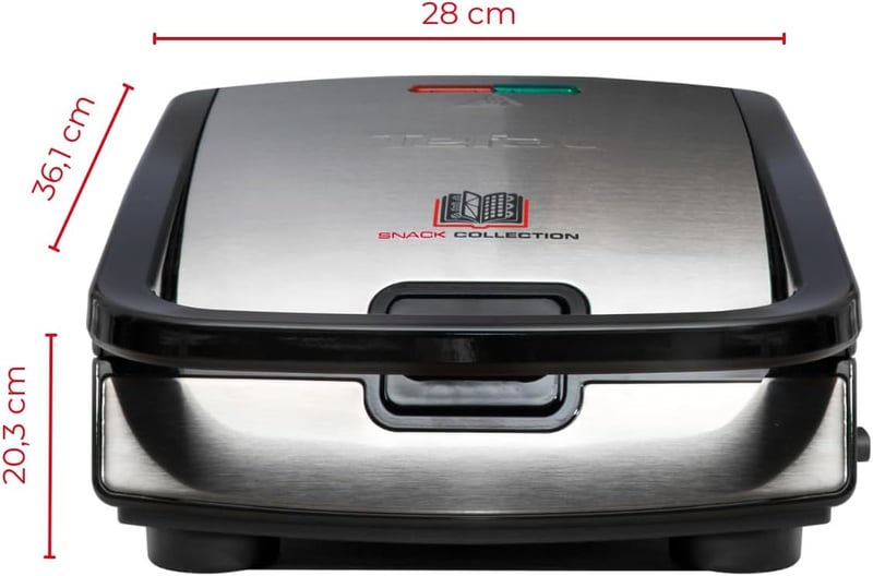 Tefal SW852D Snack Collection 2az1ben grill és szendvicssütő, 700W, cserélhető lemezek