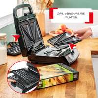 Tefal SW852D Snack Collection 2az1ben grill és szendvicssütő, 700W, cserélhető lemezek 2