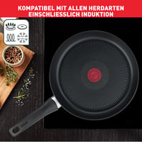 Tigaie antiaderentă Tefal Ultimate 28 cm cu înveliș din titan, Thermo-Signal, inducție, rezistentă la cuptor până la 175°C, formă adâncă 7
