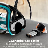 Tefal Ultimate Pure Steam vasaló 3200W Durilium Airglide talppal fekete-türkiz 3