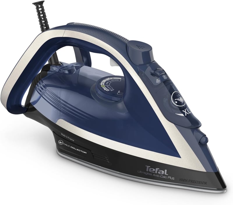 Tefal Ultragliss Plus FV6846 gőzölős vasaló, 2800 W, antikalk - kék/fehér