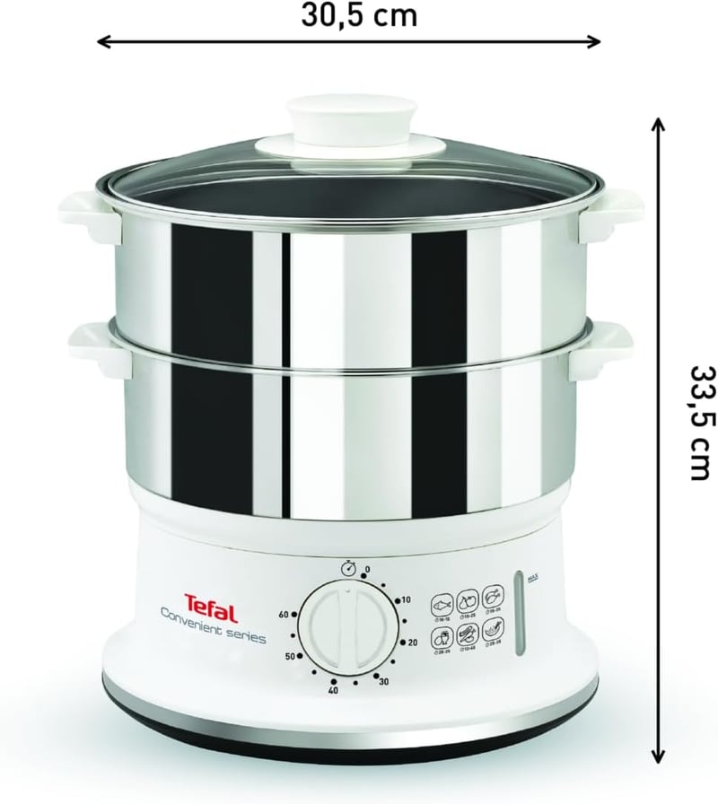 Tefal VC1451 6L Gőzöző Edénypárral, Időzítővel és Vízszintjelzővel