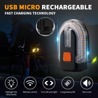 Teguangmei Kerékpár Hátsó Lámpa Irányjelzéssel Vezeték Nélküli Távirányítóval USB Töltéssel 5