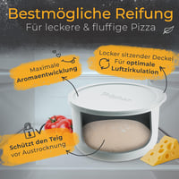 Teigbar Pizzatészta Tároló Doboz Szilikon 2db Fekete/Szürke 13cm 4
