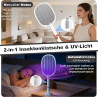 TEINNGO 5000V elektromos légyfogó USB-C töltéssel, 2in1 rovarirtó 4