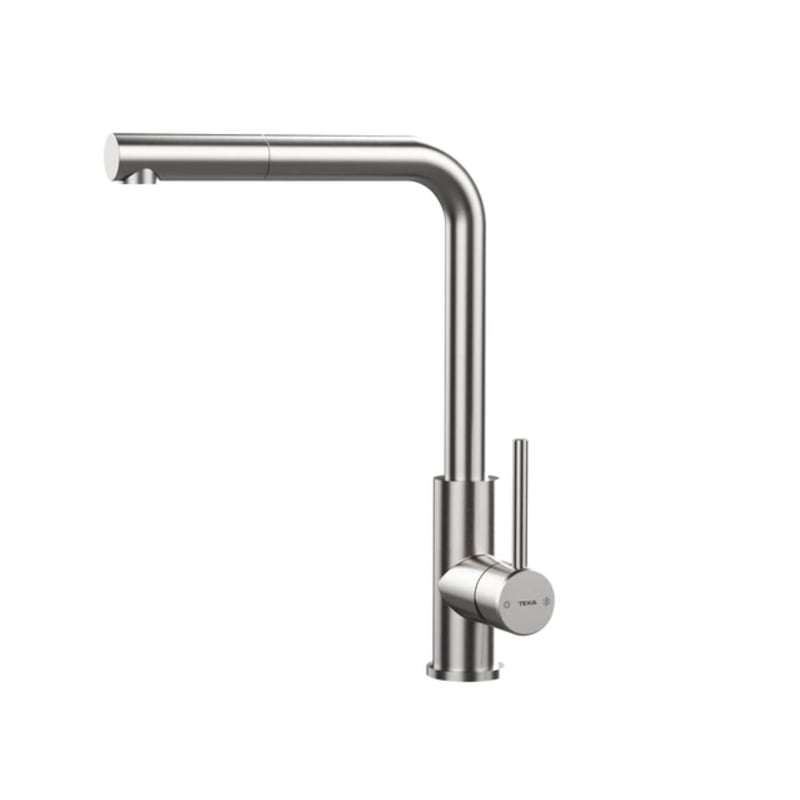 Teka UNI 9331 jednoručna kuhinjska miješalica, s visokim zakretnim izljevom od 360 stupnjeva, izvlačnim tušem, Eco anticalc perlatorom, AISI 304