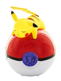 TEKNOFUN Pokémon Pikachu FM rádio s budíkom a osvetlením – žlto-červené, cca 16 cm – model 811354 1