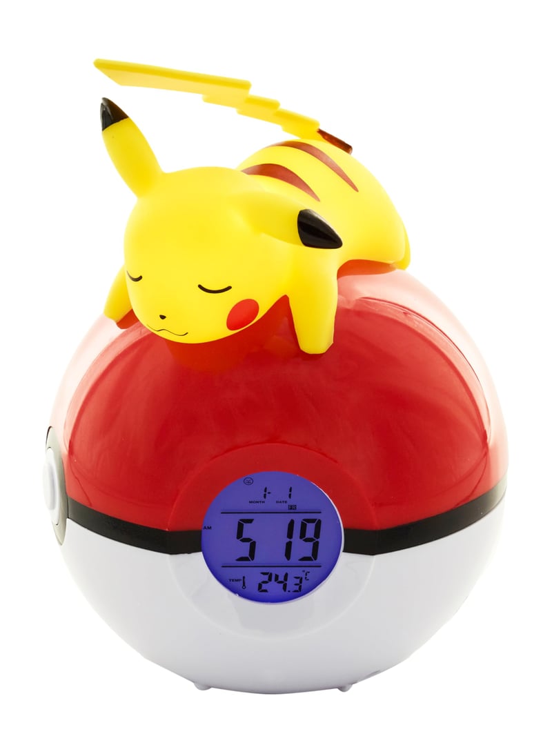 TEKNOFUN Pokémon Pikachu FM rádio s budíkom a osvetlením – žlto-červené, cca 16 cm – model 811354