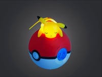 TEKNOFUN Pokémon Pikachu FM rádio s budíkom a osvetlením – žlto-červené, cca 16 cm – model 811354 3