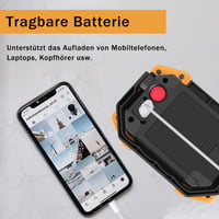 Tekstap LED Munkalámpa Akkumulátoros 2x30W COB Hordozható Kempinglámpa USB Töltés 1500LM 3 Fénymód Építkezés Garázshoz 2db 6