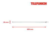 TELEFUNKEN LED podlinkové svietidlo 80 cm s bezdotykovým senzorom, stmievateľné, strieborné, 9W, 1000 lm, neutrálne biele svetlo, pre skrinky, police a pracovné plochy 7