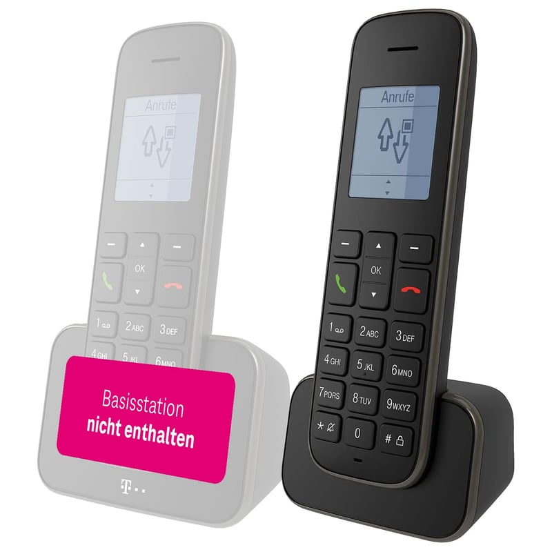 Telekom Sinus 207 rozširujúca sada – prídavné slúchadlo s nabíjacou stanicou, čierne – pre základňu Sinus 207 / A207