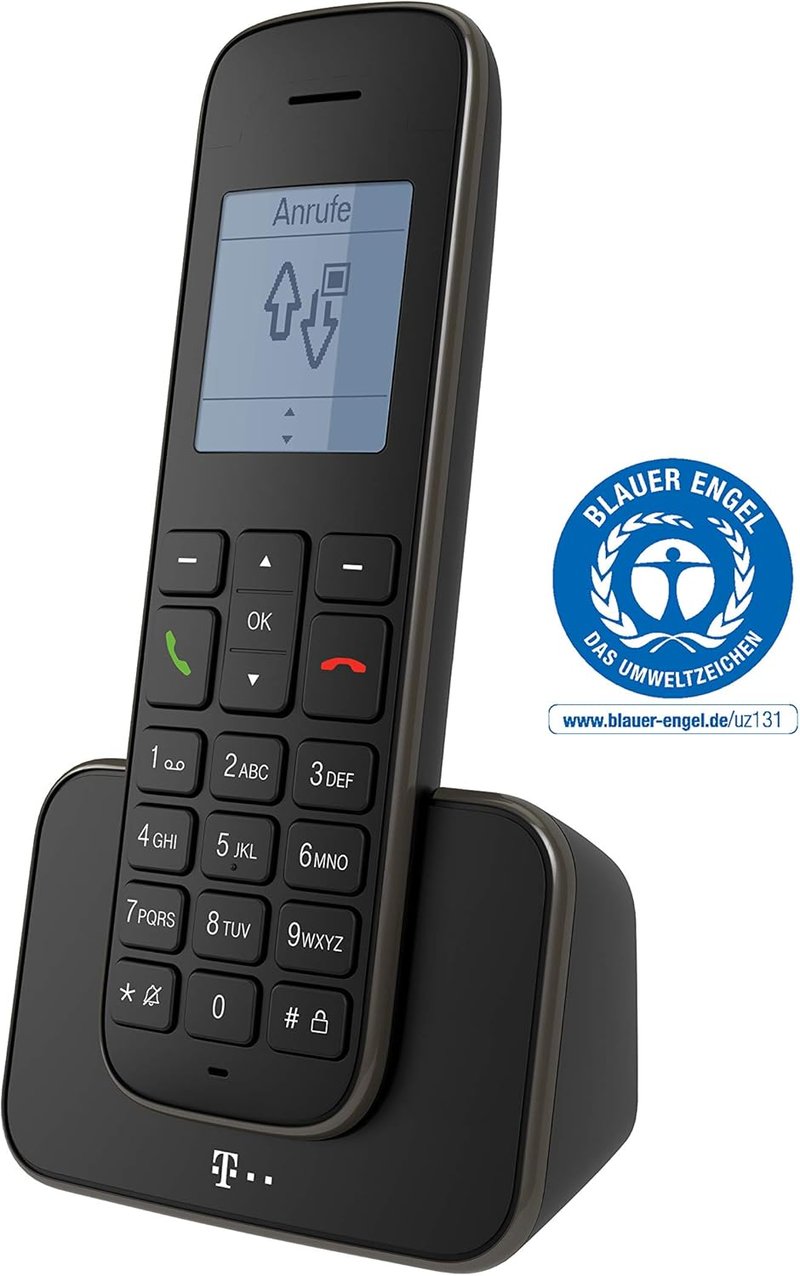Telekom Sinus 207 DECT vezetékes telefon fekete, Fritz!Box kompatibilis