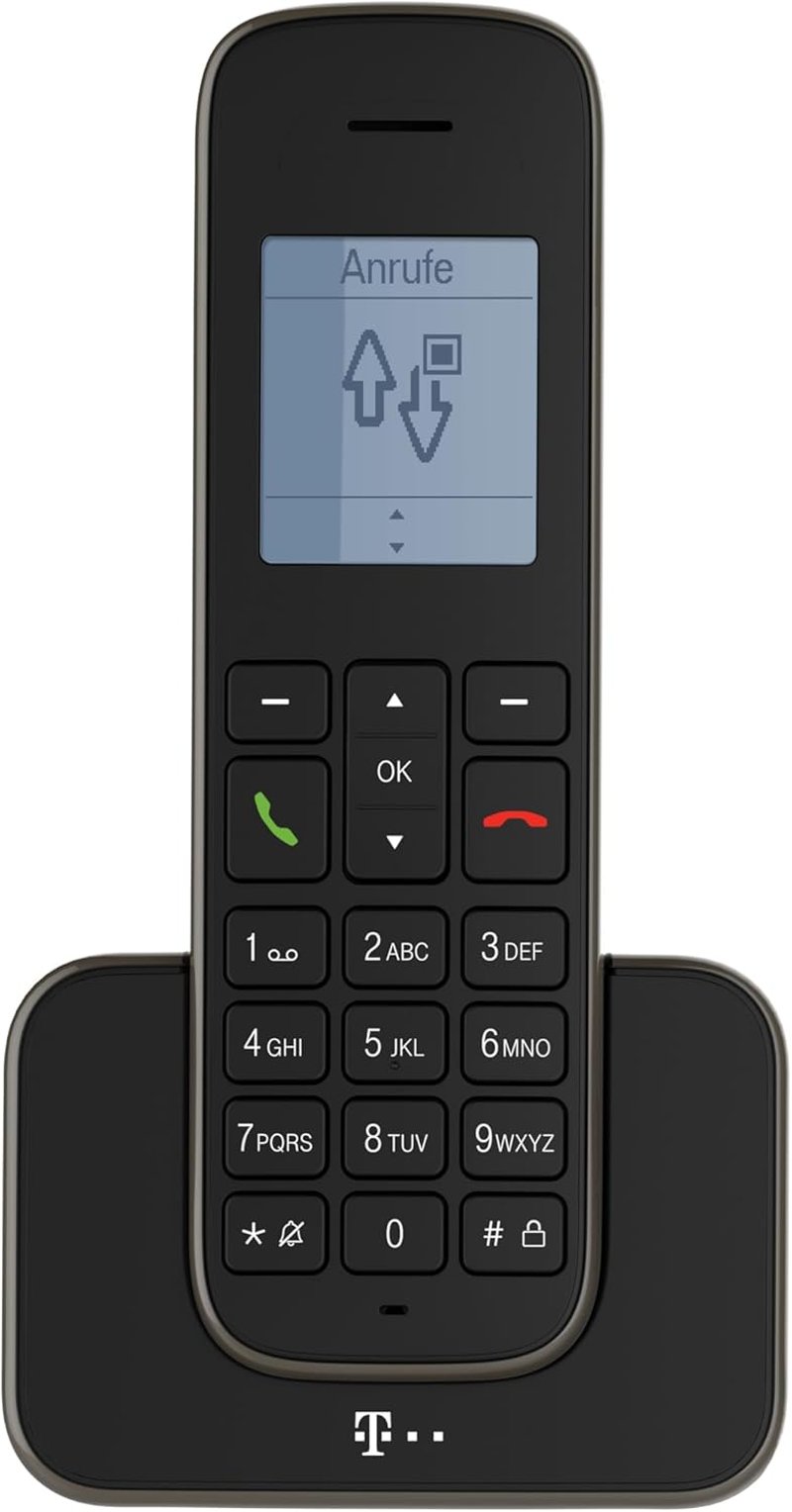 Telekom Sinus 207 DECT vezetékes telefon fekete, Fritz!Box kompatibilis