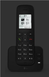 Bezdrôtový stolný telefón Telekom Sinus A 207 DECT so záznamníkom, čierny, kompatibilný s Fritz!Box 5