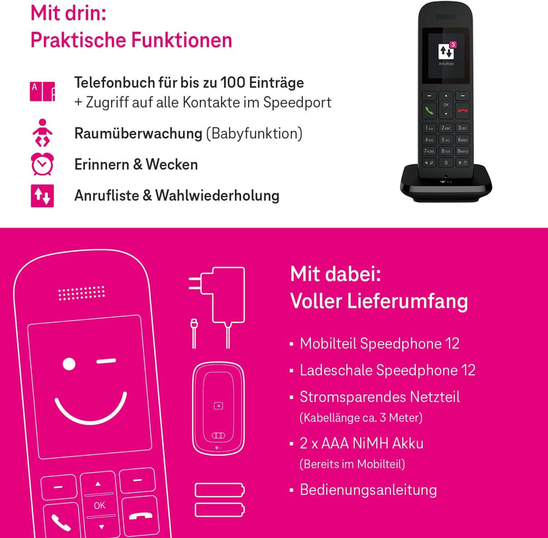 Telekom Speedphone 12 Vezeték Nélküli Telefon Speed Port-hoz